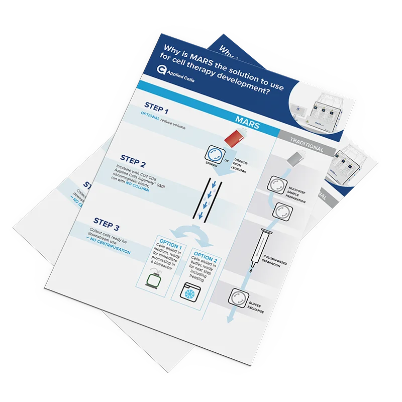 MARS is the column-free cell separation solution for cell therapy development